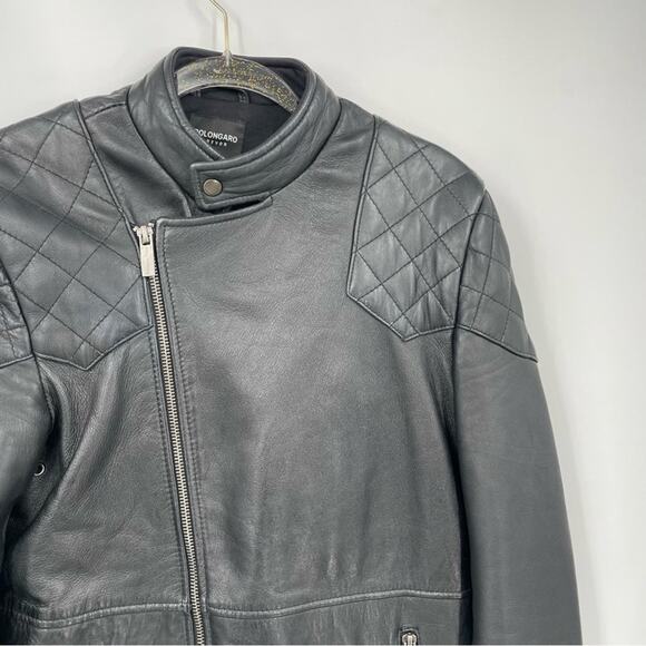 Bolongaro Trevor Leather Jacket Moto Size Small Black - Picture 4 of 15